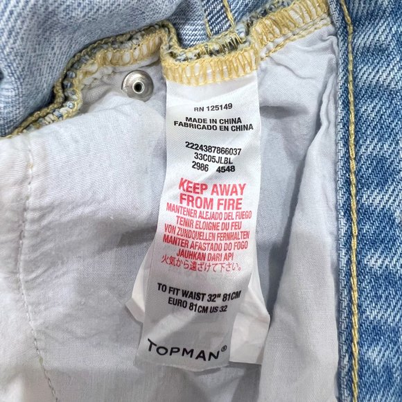 Topman Distressed Denim Slim Short - Picture 7 of 8